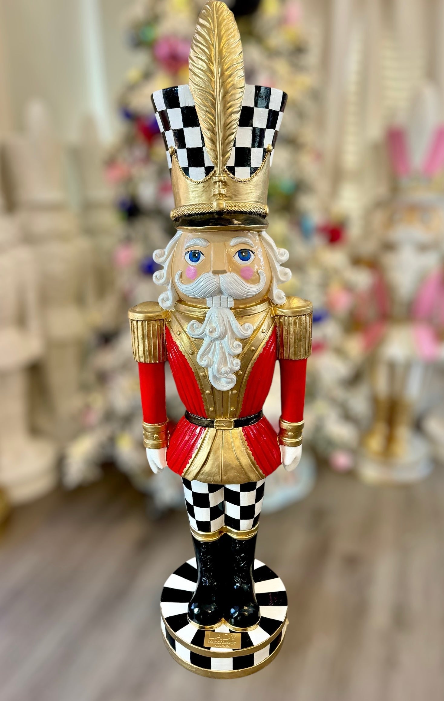 nutcracker big dress lady Character Highlight: Mother Ginger The character is based on a well-known Russian candy tin from the 1890s, which was shaped like a woman in a large skirt, and the candies were